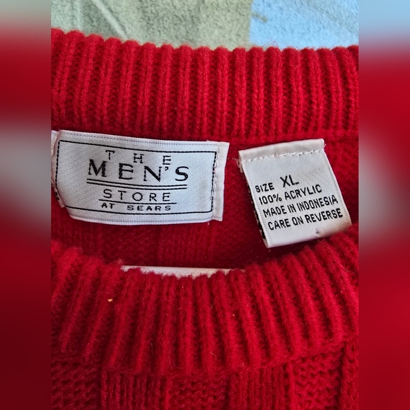 Vintage man knitted wool sweater from the year 80 and 90 - Picture 6 of 12